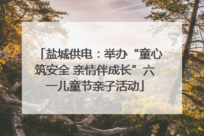 盐城供电：举办“童心筑安全 亲情伴成长”六一儿童节亲子活动